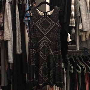 Black patterned dress
